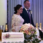 Закрытое свадебное платье с рукавами и кружевом, модель SV026