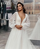 Блестящее свадебное платье с рукавами Энни