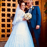 Свадебное платье большого размера на моей красоточке Юлии. Модель Люба - идеальный выбор для девушек с пышными формами!