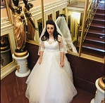 Белое пышное свадебное платье на нашей невесте Наталье